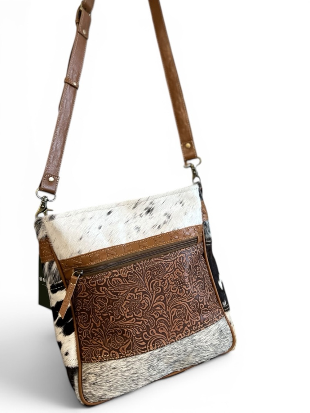 Myra Bag Purse Forester Junction Cowhide Tooled Leather Crossbody Conceal Carry - Picture 6 of 14